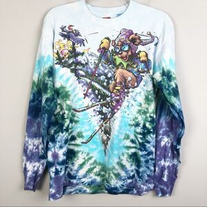 GRATEFUL DEAD | Vintage 1996 Single Stitch Long Sleeve Bears Skiing Tee Large